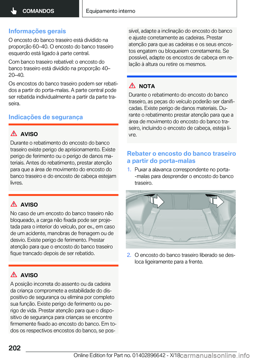 BMW M2 2019  Manual do condutor (in Portuguese) �I�n�f�o�r�m�a�