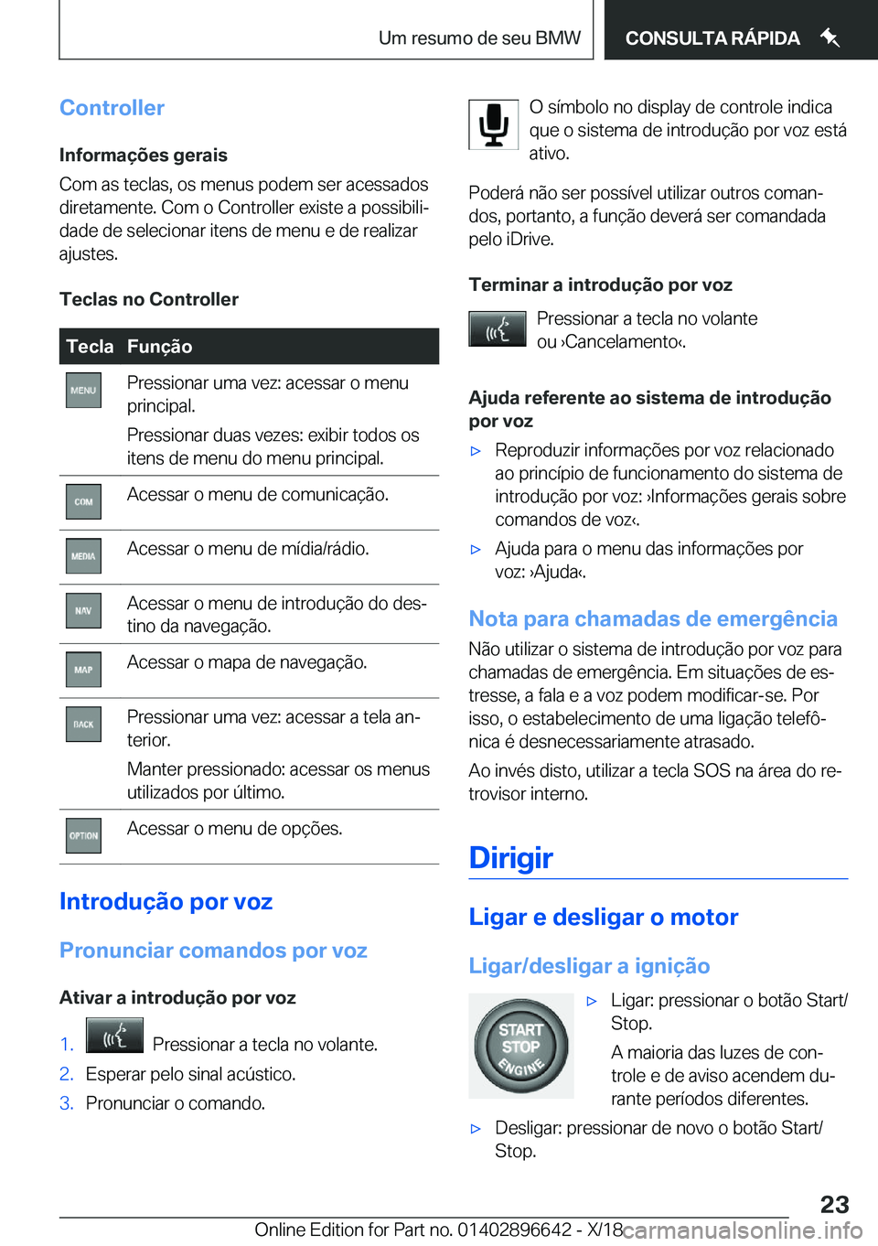 BMW M2 2019  Manual do condutor (in Portuguese) �C�o�n�t�r�o�l�l�e�r�I�n�f�o�r�m�a�