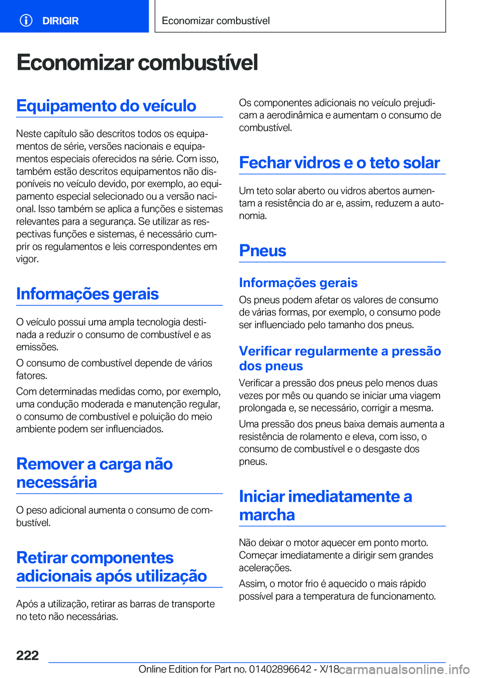 BMW M2 2019  Manual do condutor (in Portuguese) �E�c�o�n�o�m�i�z�a�r��c�o�m�b�u�s�t�