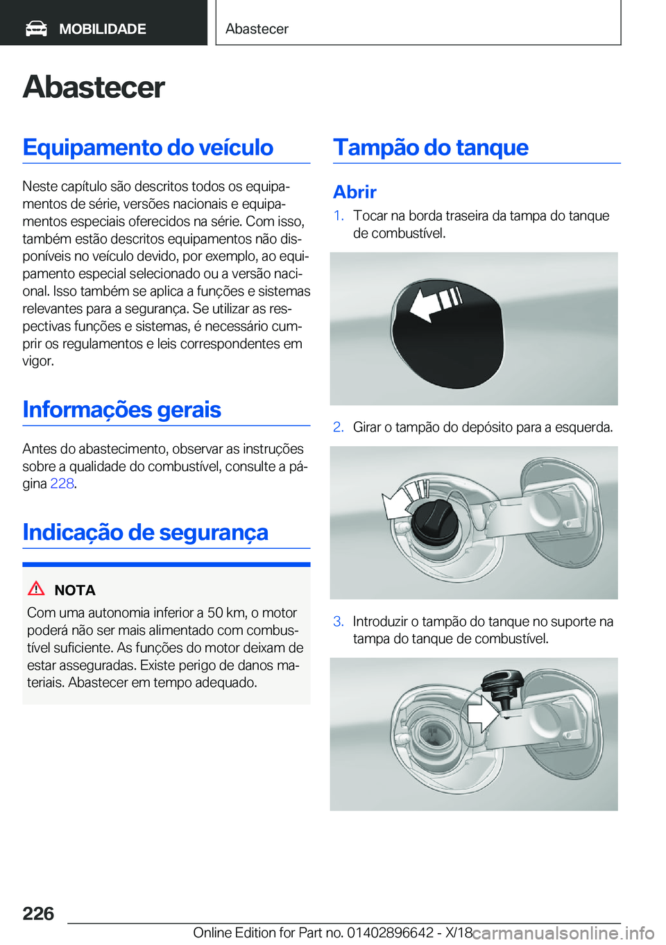 BMW M2 2019  Manual do condutor (in Portuguese) �A�b�a�s�t�e�c�e�r�E�q�u�i�p�a�m�e�n�t�o��d�o��v�e�