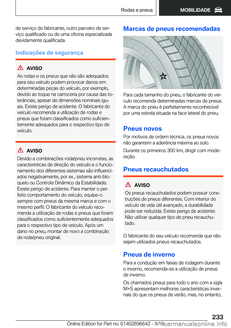 BMW M2 2019  Manual do condutor (in Portuguese) �d�e��s�e�r�v�i�