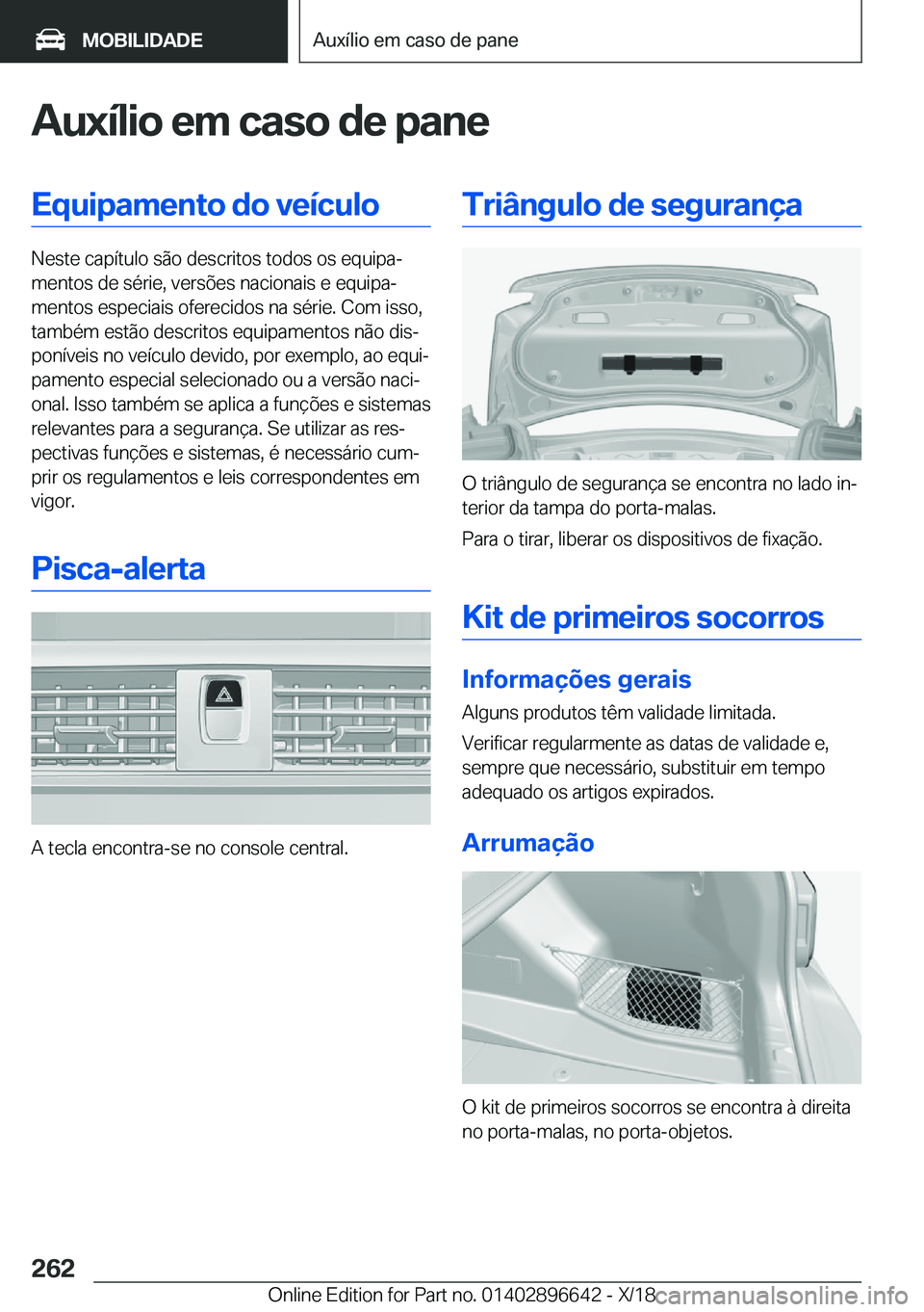 BMW M2 2019  Manual do condutor (in Portuguese) �A�u�x�