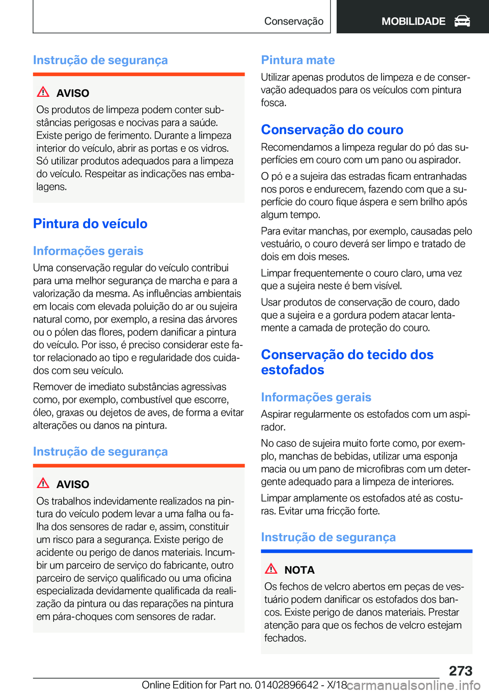 BMW M2 2019  Manual do condutor (in Portuguese) �I�n�s�t�r�u�