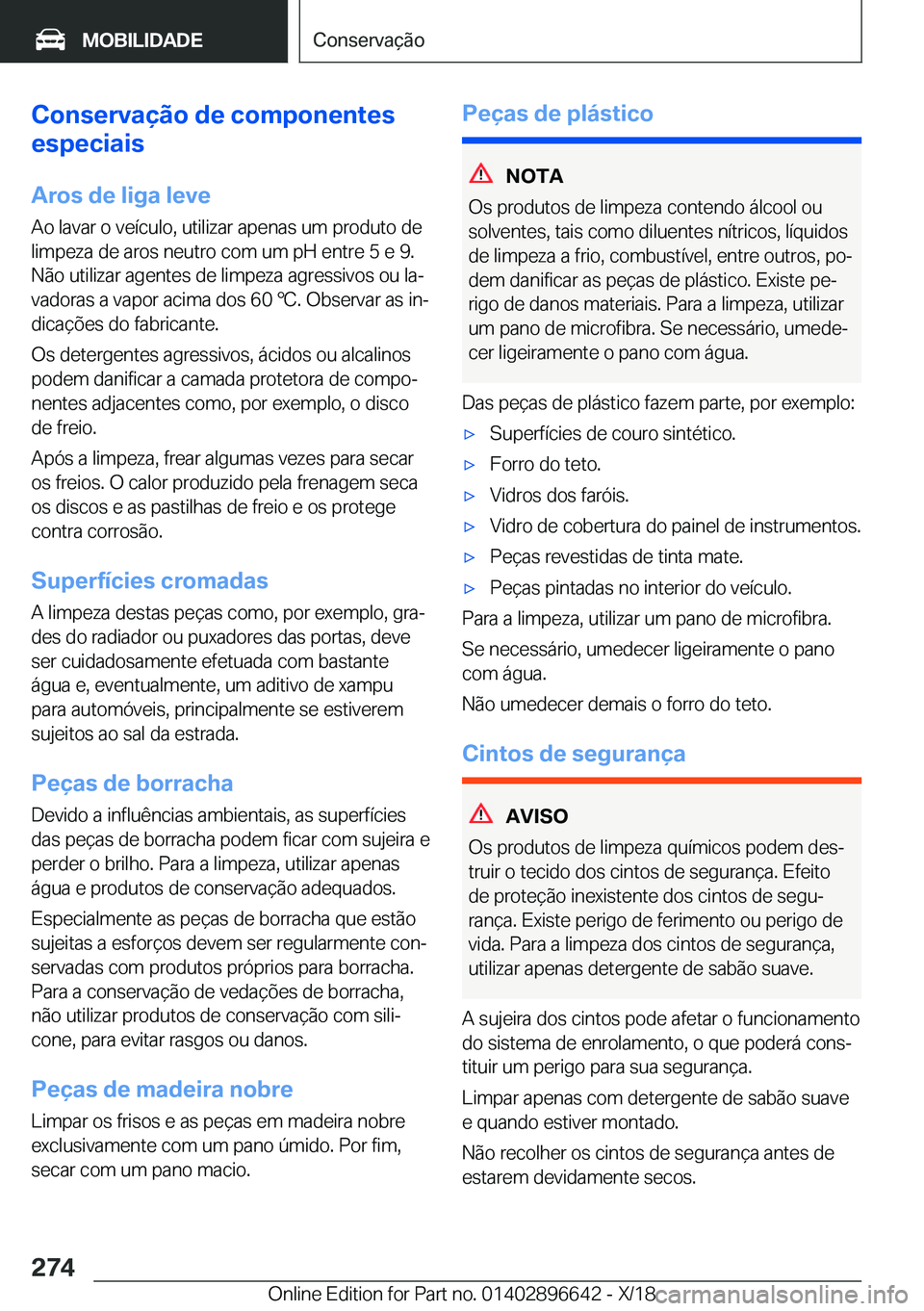 BMW M2 2019  Manual do condutor (in Portuguese) �C�o�n�s�e�r�v�a�