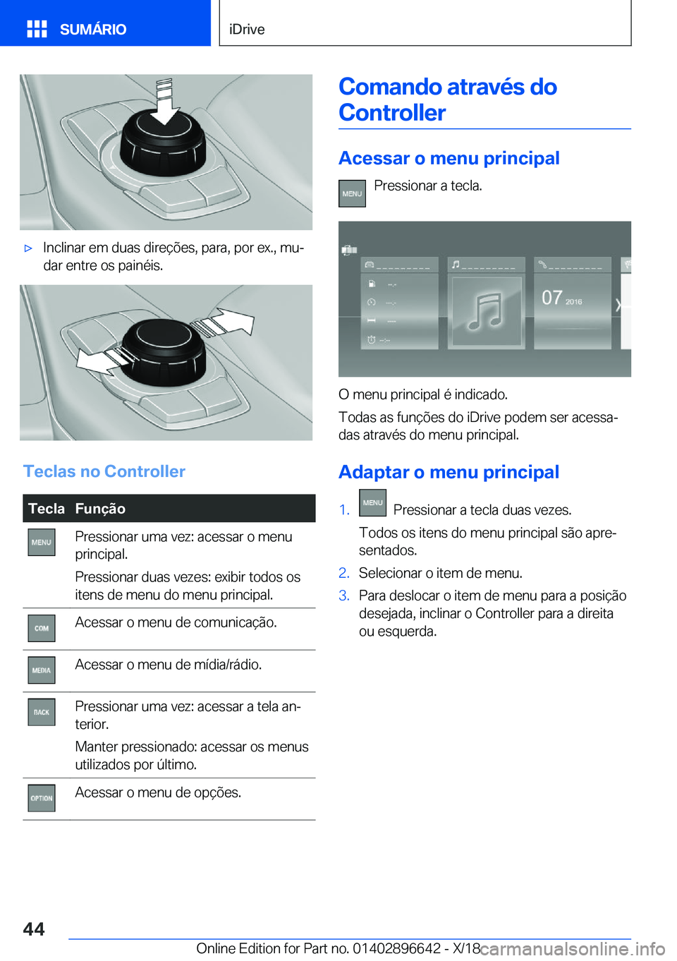 BMW M2 2019  Manual do condutor (in Portuguese) 'x�I�n�c�l�i�n�a�r��e�m��d�u�a�s��d�i�r�e�