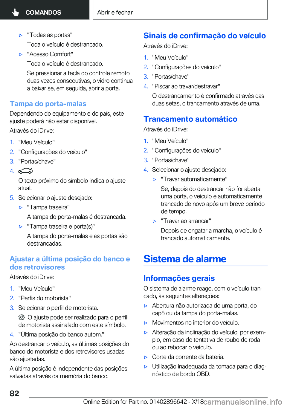 BMW M2 2019  Manual do condutor (in Portuguese) 'x��T�o�d�a�s��a�s��p�o�r�t�a�s�
�T�o�d�a��o��v�e�