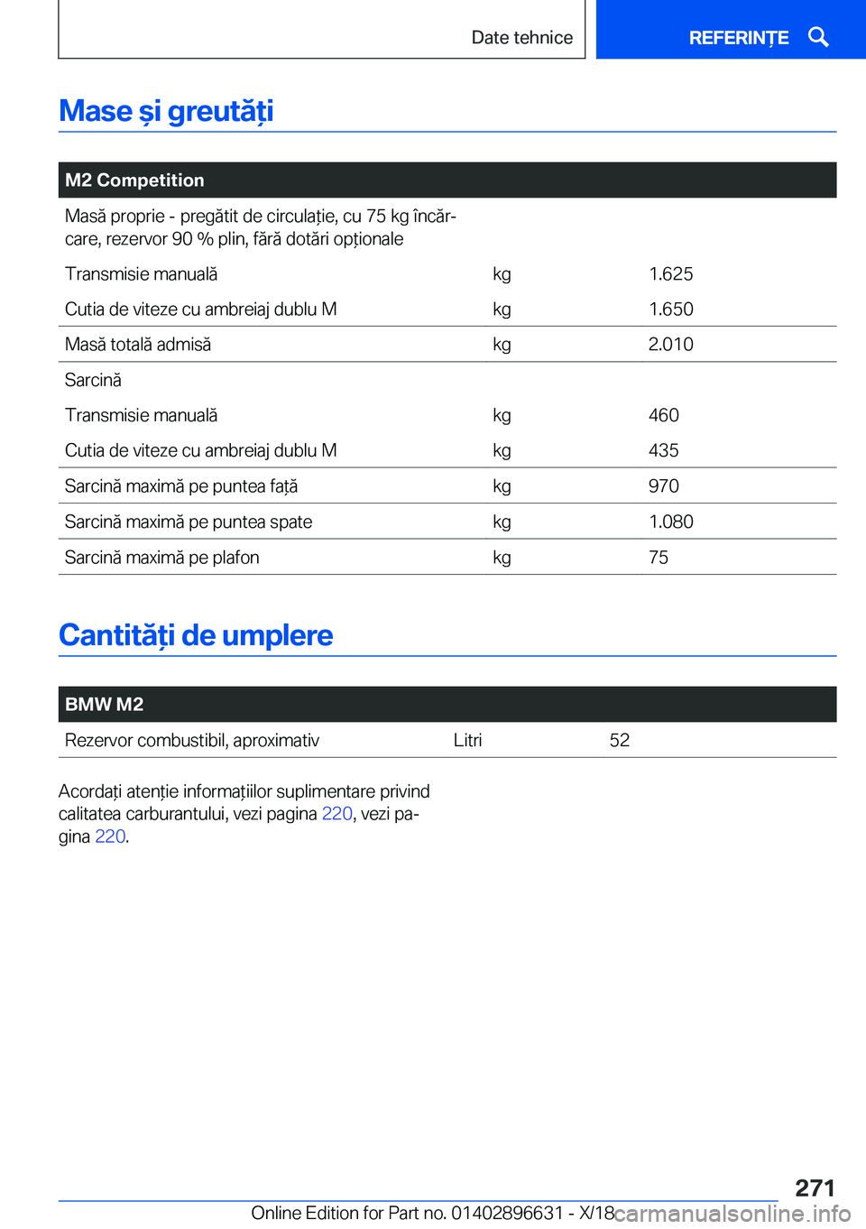 BMW M2 2019  Ghiduri De Utilizare (in Romanian) �M�a�s�e�&�i��g�r�e�u�t�