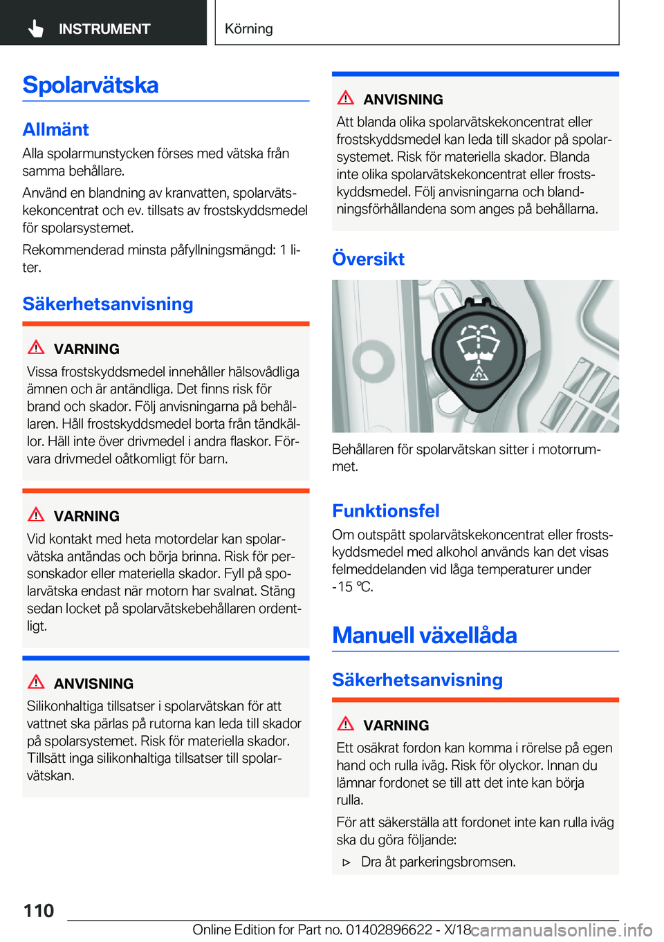BMW M2 2019  InstruktionsbÖcker (in Swedish) �S�p�o�l�a�r�v�ä�t�s�k�a
�A�l�l�m�ä�n�t
�A�l�l�a��s�p�o�l�a�r�m�u�n�s�t�y�c�k�e�n��f�
