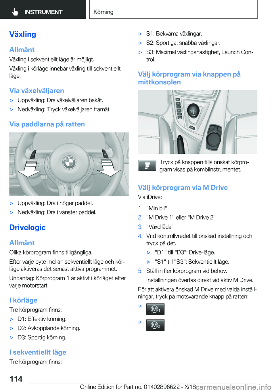 BMW M2 2019  InstruktionsbÖcker (in Swedish) �V�ä�x�l�i�n�g�A�l�l�m�ä�n�t
�V�ä�x�l�i�n�g��i��s�e�k�v�e�n�t�i�e�l�l�t��l�ä�g�e��ä�r��m�
