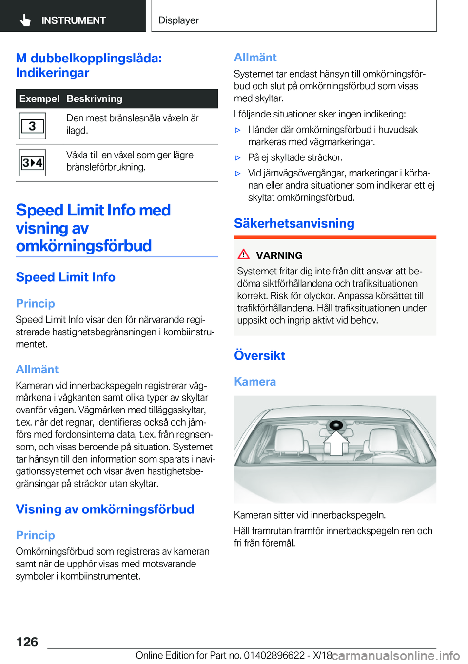 BMW M2 2019  InstruktionsbÖcker (in Swedish) �M��d�u�b�b�e�l�k�o�p�p�l�i�n�g�s�l�å�d�a�:
�I�n�d�i�k�e�r�i�n�g�a�r�E�x�e�m�p�e�l�B�e�s�k�r�i�v�n�i�n�g�D�e�n��m�e�s�t��b�r�ä�n�s�l�e�s�n�å�l�a��v�ä�x�e�l�n��ä�r
�i�l�a�g�d�.�V�ä�x�l�a��t