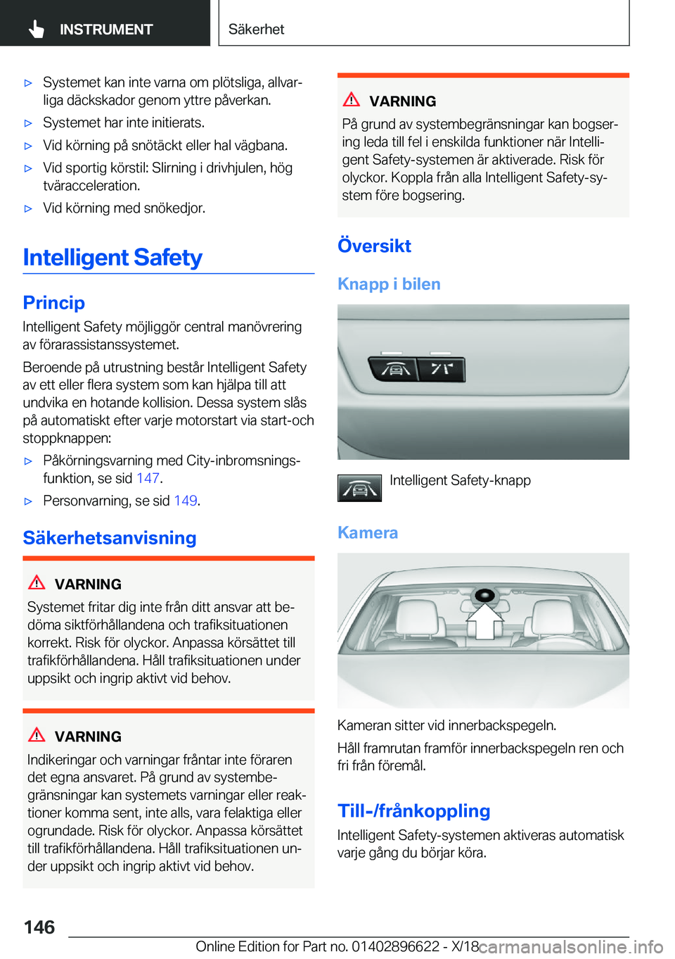 BMW M2 2019  InstruktionsbÖcker (in Swedish) 'x�S�y�s�t�e�m�e�t��k�a�n��i�n�t�e��v�a�r�n�a��o�m��p�l�