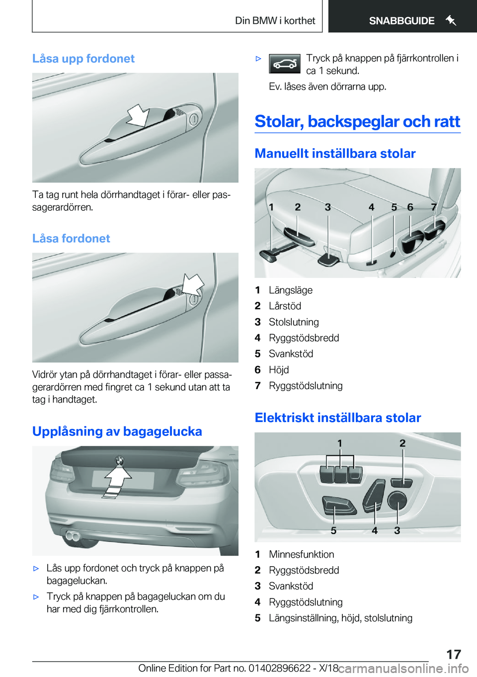 BMW M2 2019  InstruktionsbÖcker (in Swedish) �L�å�s�a��u�p�p��f�o�r�d�o�n�e�t
�T�a��t�a�g��r�u�n�t��h�e�l�a��d�