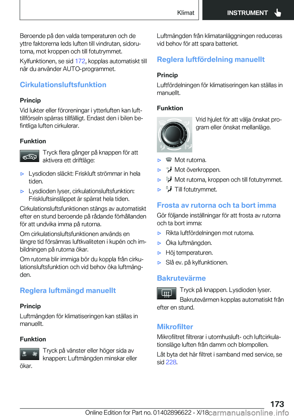 BMW M2 2019  InstruktionsbÖcker (in Swedish) �B�e�r�o�e�n�d�e��p�å��d�e�n��v�a�l�d�a��t�e�m�p�e�r�a�t�u�r�e�n��o�c�h��d�e
�y�t�t�r�e��f�a�k�t�o�r�e�r�n�a��l�e�d�s��l�u�f�t�e�n��t�i�l�l��v�i�n�d�r�u�t�a�n�,��s�i�d�o�r�uj
�t�o�r�n�a�
