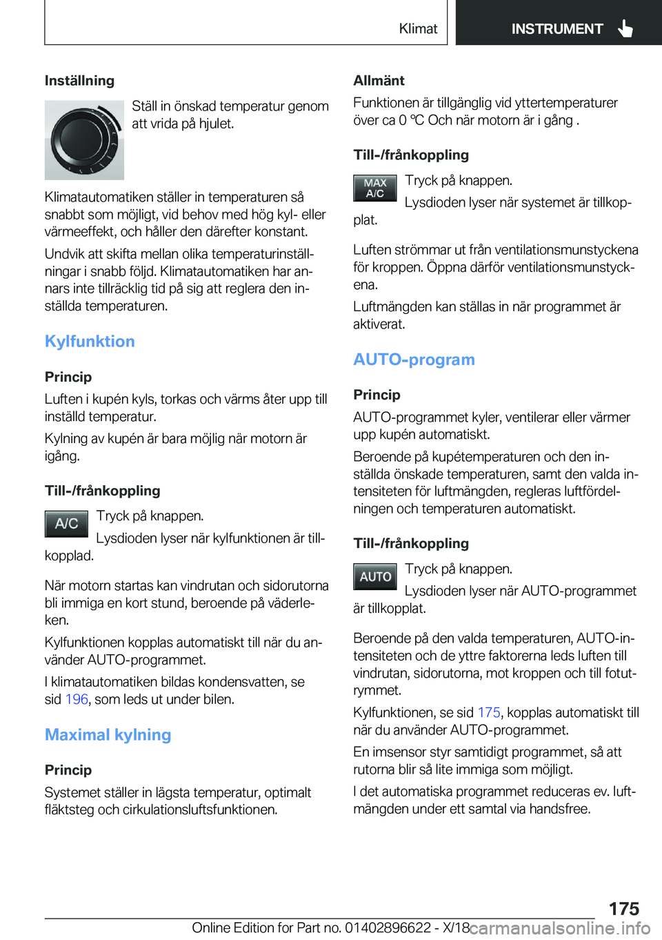BMW M2 2019  InstruktionsbÖcker (in Swedish) �I�n�s�t�ä�l�l�n�i�n�g�S�t�ä�l�l��i�n��