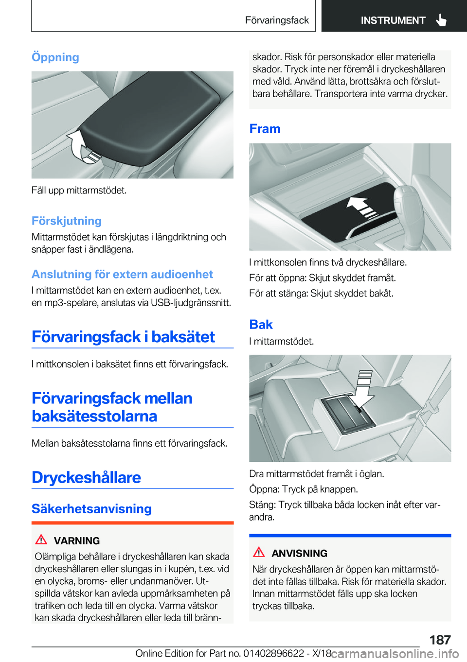 BMW M2 2019  InstruktionsbÖcker (in Swedish) �