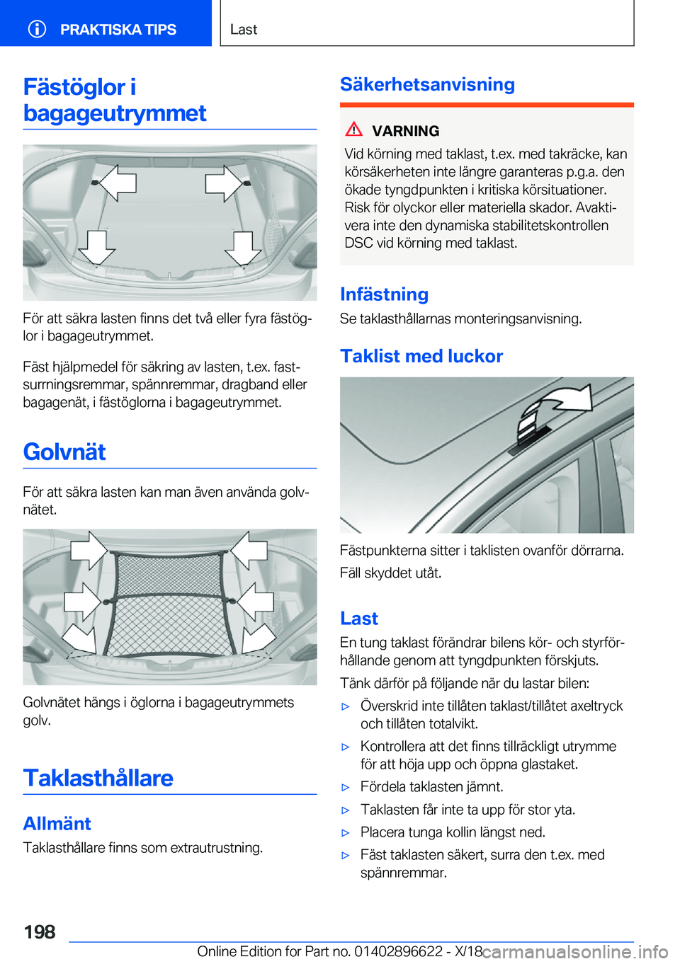BMW M2 2019  InstruktionsbÖcker (in Swedish) �F�ä�s�t�