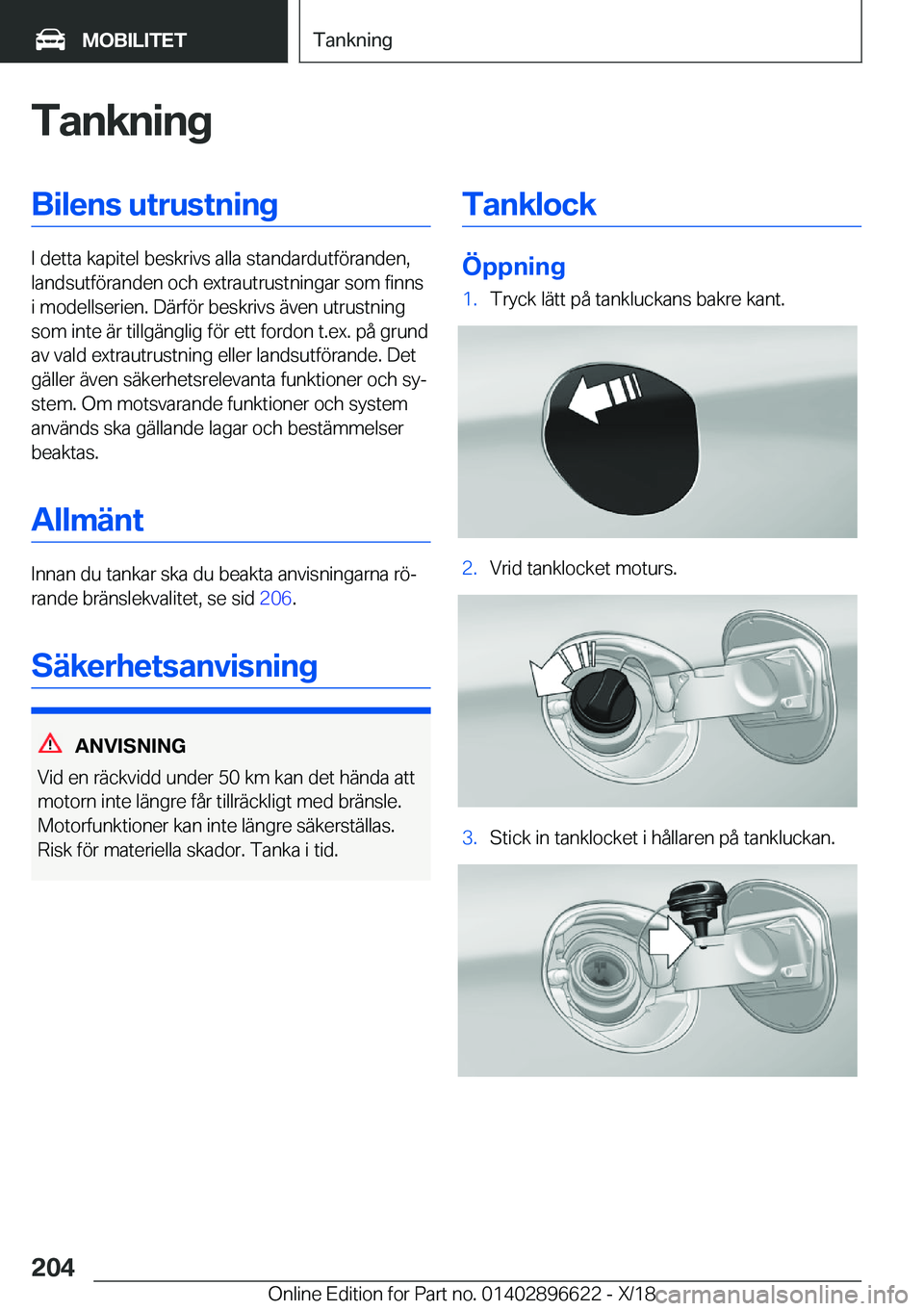 BMW M2 2019  InstruktionsbÖcker (in Swedish) �T�a�n�k�n�i�n�g�B�i�l�e�n�s��u�t�r�u�s�t�n�i�n�g
�I��d�e�t�t�a��k�a�p�i�t�e�l��b�e�s�k�r�i�v�s��a�l�l�a��s�t�a�n�d�a�r�d�u�t�f�