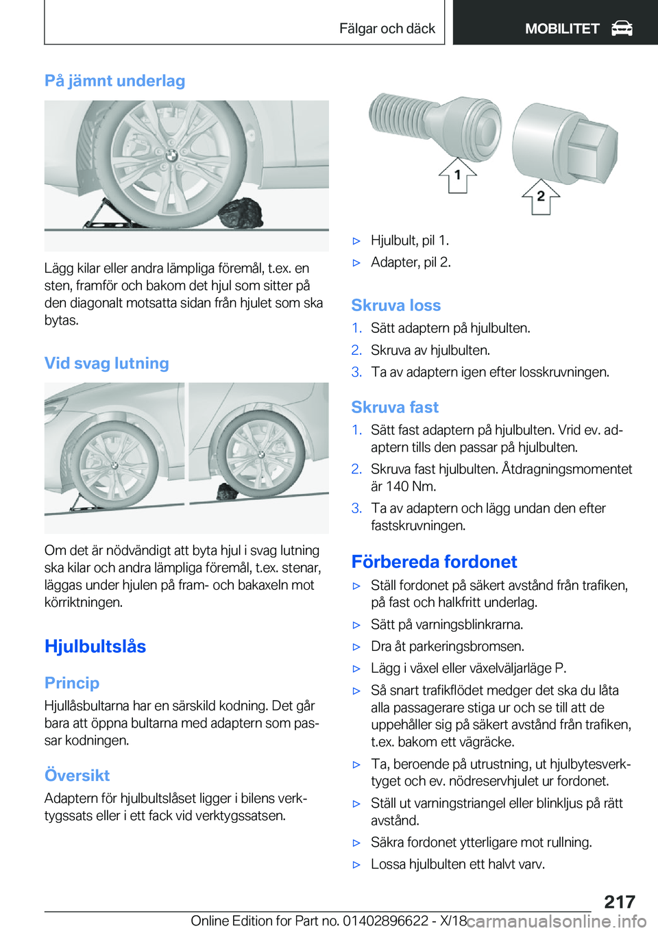 BMW M2 2019  InstruktionsbÖcker (in Swedish) �P�å��j�ä�m�n�t��u�n�d�e�r�l�a�g
�L�ä�g�g��k�i�l�a�r��e�l�l�e�r��a�n�d�r�a��l�ä�m�p�l�i�g�a��f�
