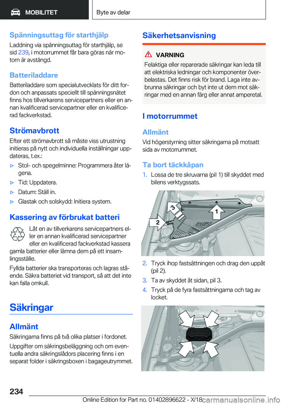 BMW M2 2019  InstruktionsbÖcker (in Swedish) �S�p�ä�n�n�i�n�g�s�u�t�t�a�g��f�