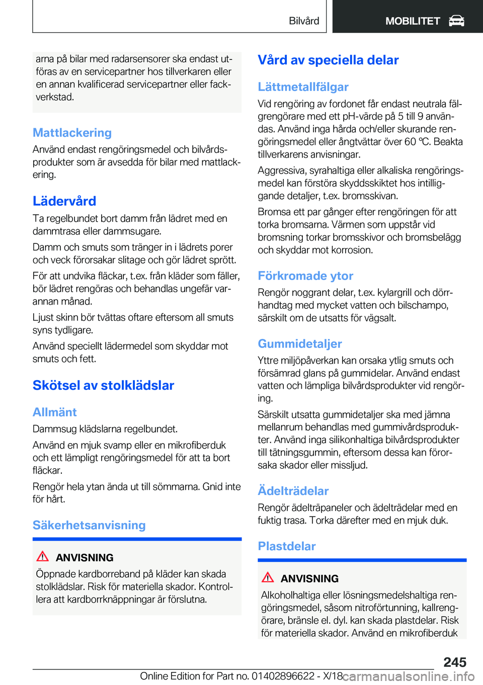 BMW M2 2019  InstruktionsbÖcker (in Swedish) �a�r�n�a��p�å��b�i�l�a�r��m�e�d��r�a�d�a�r�s�e�n�s�o�r�e�r��s�k�a��e�n�d�a�s�t��u�tj
�f�