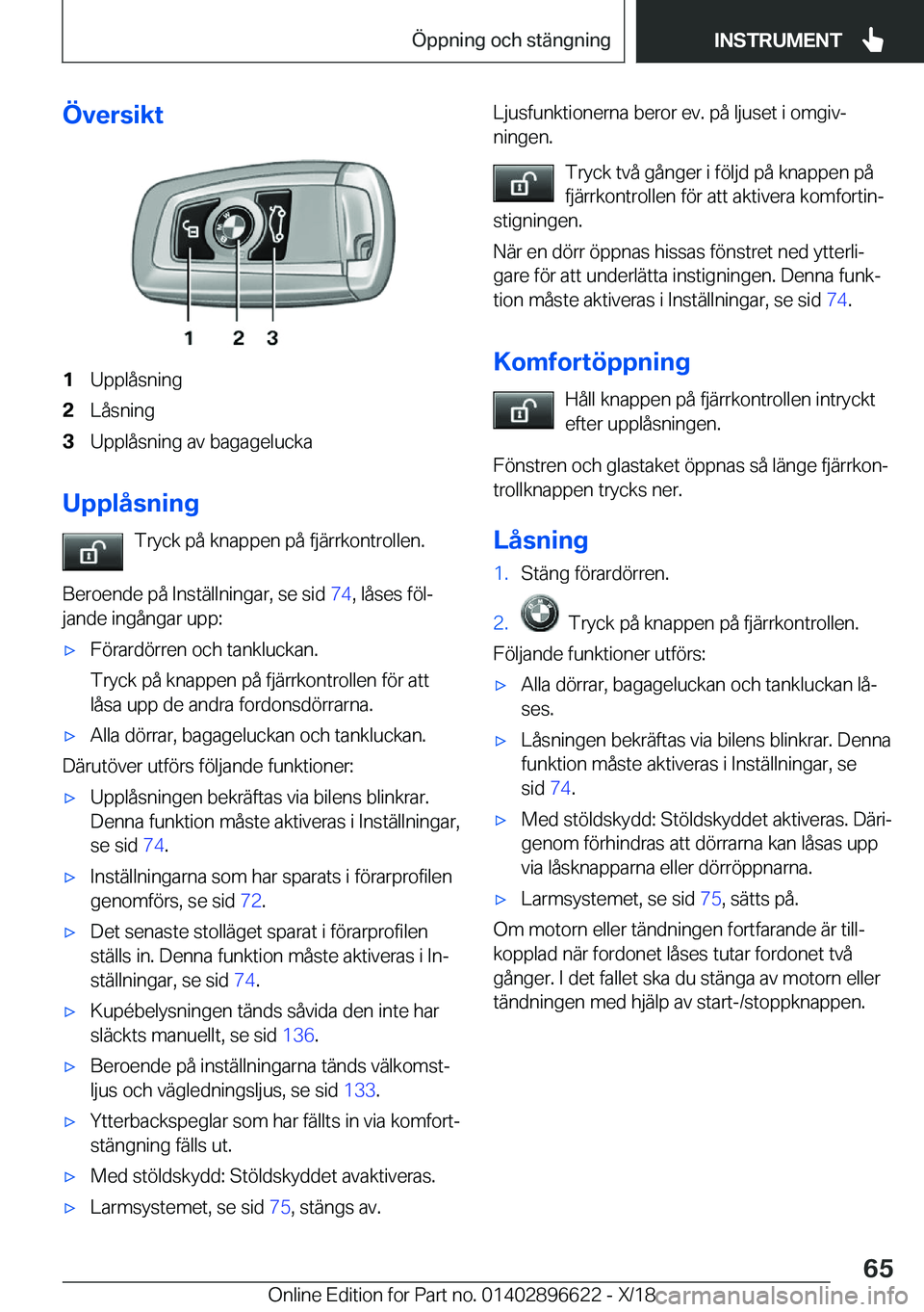 BMW M2 2019  InstruktionsbÖcker (in Swedish) �