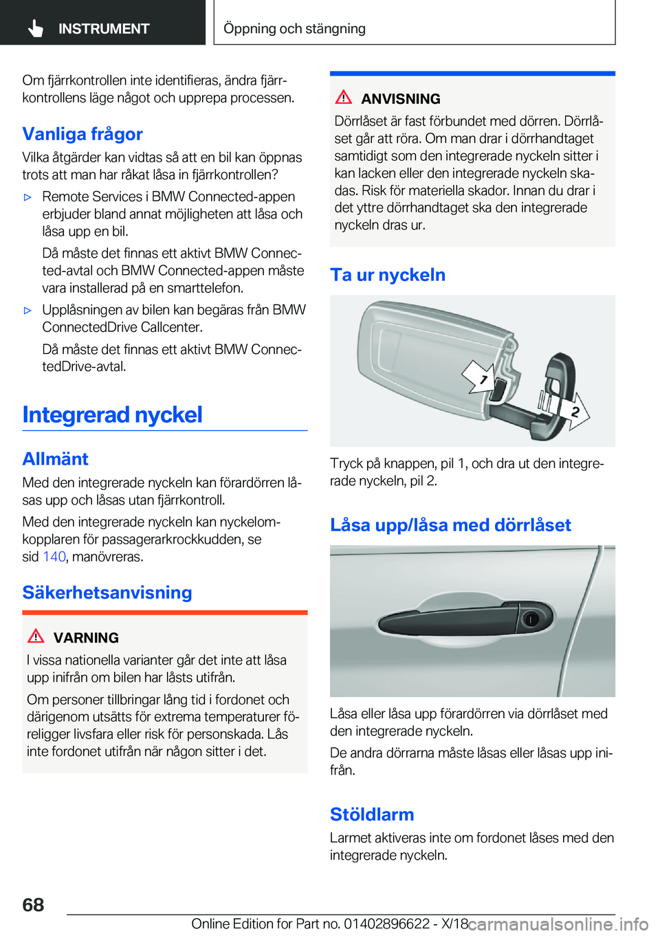 BMW M2 2019  InstruktionsbÖcker (in Swedish) �O�m��f�j�ä�r�r�k�o�n�t�r�o�l�l�e�n��i�n�t�e��i�d�e�n�t�i�f�i�e�r�a�s�,��ä�n�d�r�a��f�j�ä�r�rj�k�o�n�t�r�o�l�l�e�n�s��l�ä�g�e��n�å�g�o�t��o�c�h��u�p�p�r�e�p�a��p�r�o�c�e�s�s�e�n�.
�V�a