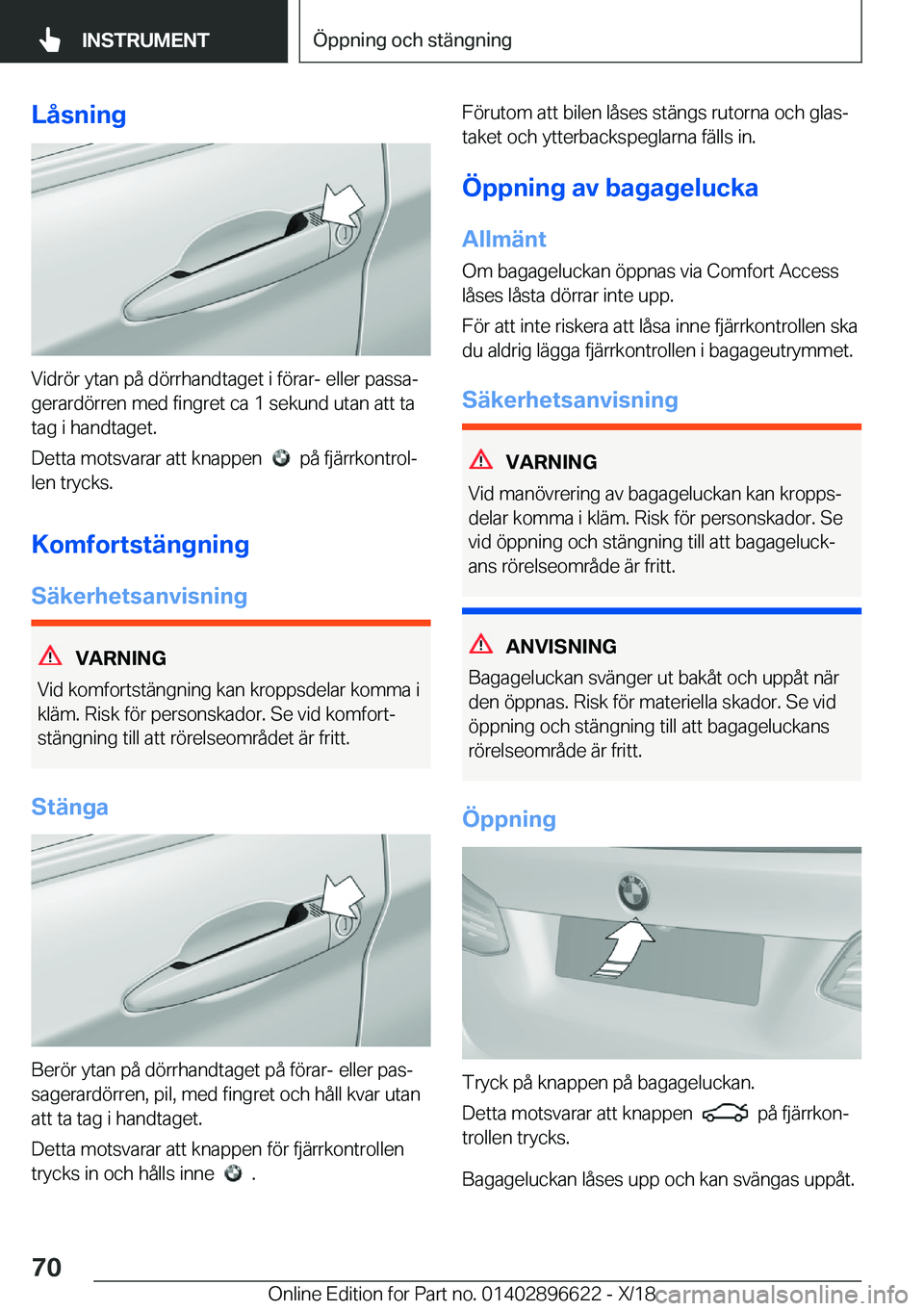 BMW M2 2019  InstruktionsbÖcker (in Swedish) �L�å�s�n�i�n�g
�V�i�d�r�