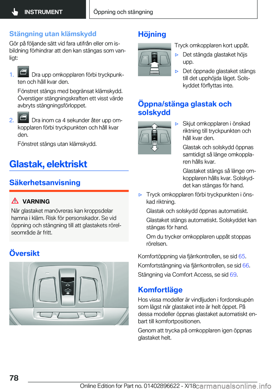 BMW M2 2019  InstruktionsbÖcker (in Swedish) �S�t�ä�n�g�n�i�n�g��u�t�a�n��k�l�ä�m�s�k�y�d�d�G�