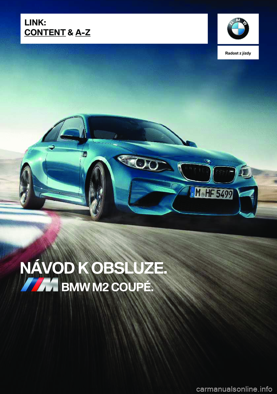BMW M2 2018  Návod na použití (in Czech) �R�a�d�o�s�t��z��j�