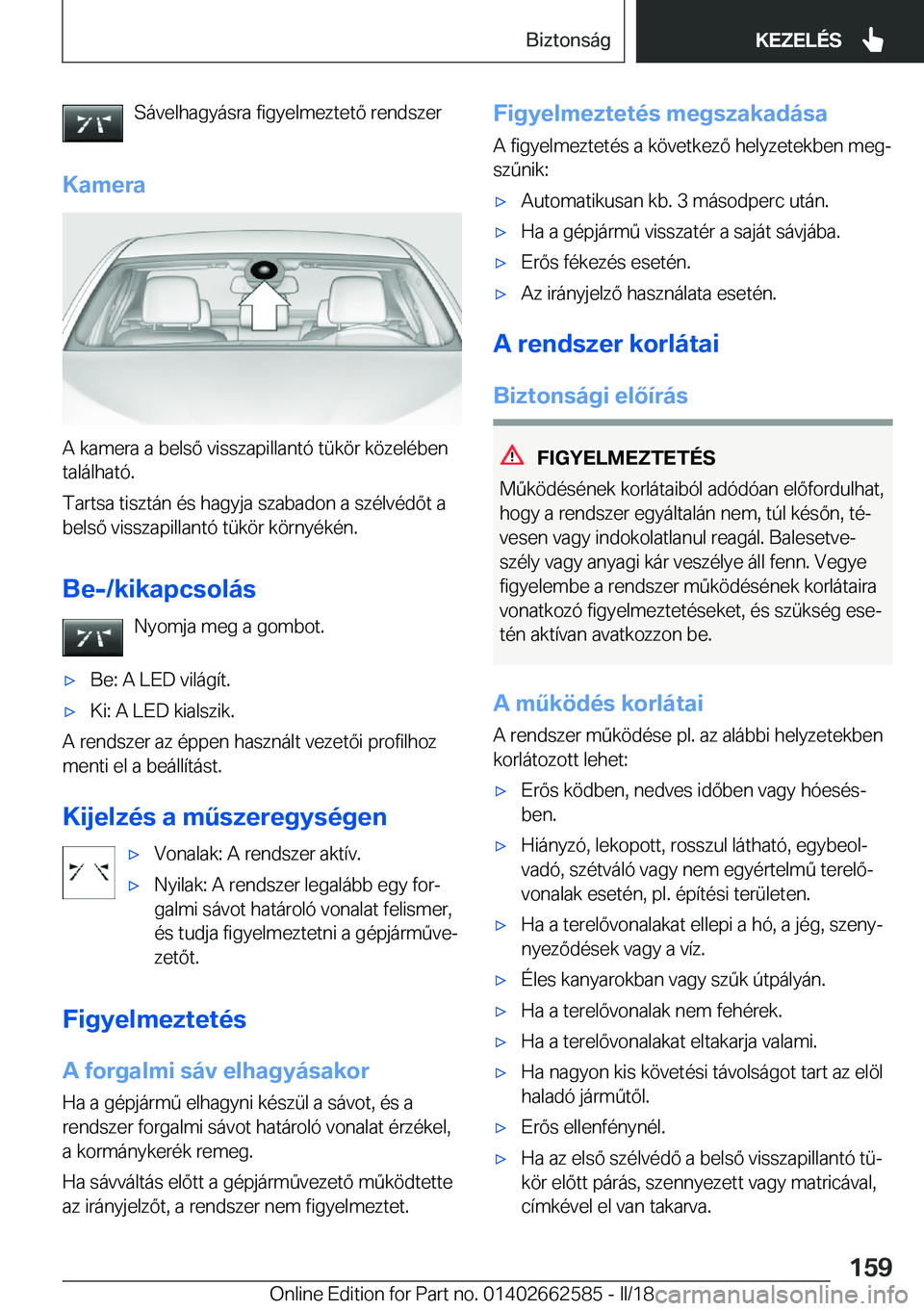 BMW M2 2018  Kezelési útmutató (in Hungarian) �S�