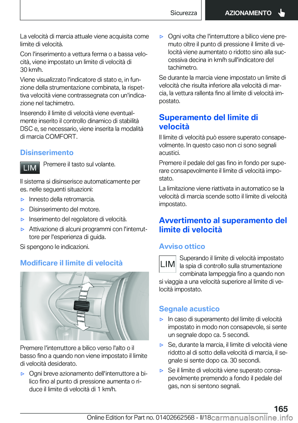 BMW M2 2018  Libretti Di Uso E manutenzione (in Italian) �L�a� �v�e�l�o�c�i�t�