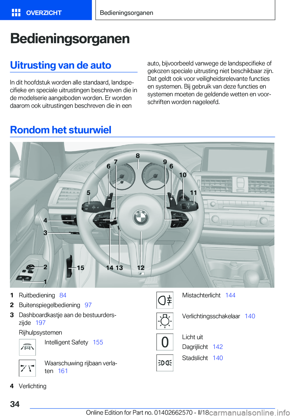 BMW M2 2018  Instructieboekjes (in Dutch) �B�e�d�i�e�n�i�n�g�s�o�r�g�a�n�e�n�U�i�t�r�u�s�t�i�n�g��v�a�n��d�e��a�u�t�o
�I�n� �d�i�t� �h�o�o�f�d�s�t�u�k� �w�o�r�d�e�n� �a�l�l�e� �s�t�a�n�d�a�a�r�d�,� �l�a�n�d�s�p�ej�c�i�f�i�e�k�e� �e�n� �s�