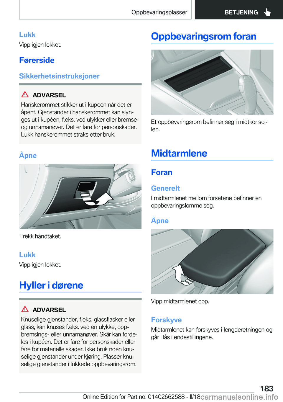 BMW M2 2018  InstruksjonsbØker (in Norwegian) �L�u�k�k�V�i�p�p� �i�g�j�e�n� �l�o�k�k�e�t�.
�F�