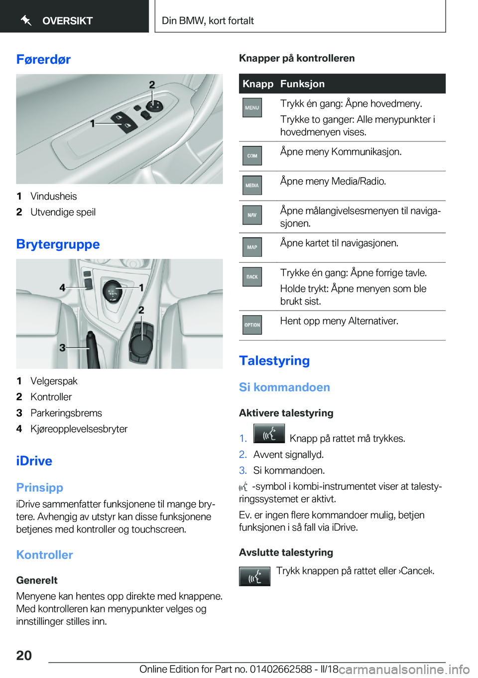 BMW M2 2018  InstruksjonsbØker (in Norwegian) �F�