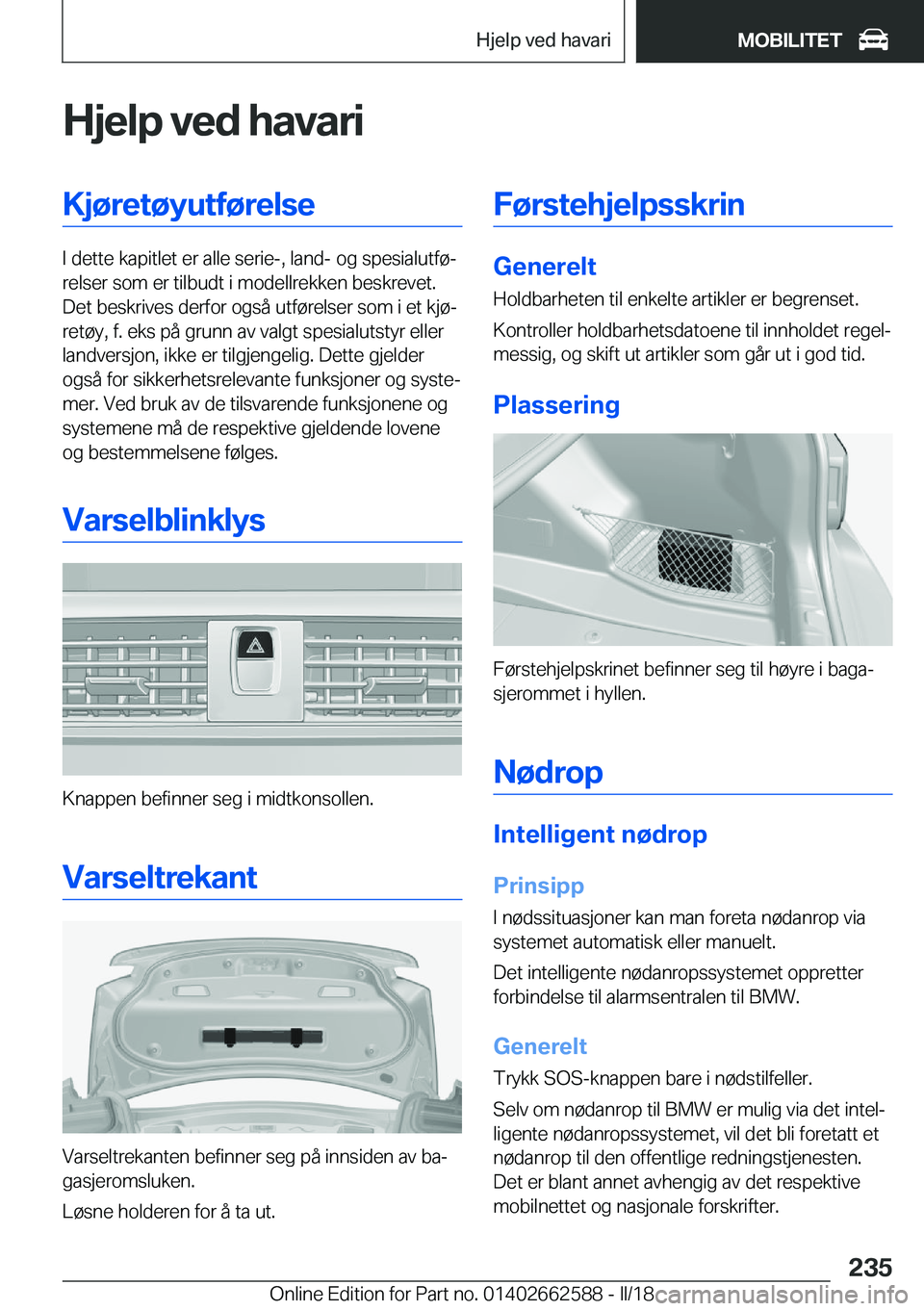 BMW M2 2018  InstruksjonsbØker (in Norwegian) �H�j�e�l�p��v�e�d��h�a�v�a�r�i�K�j�