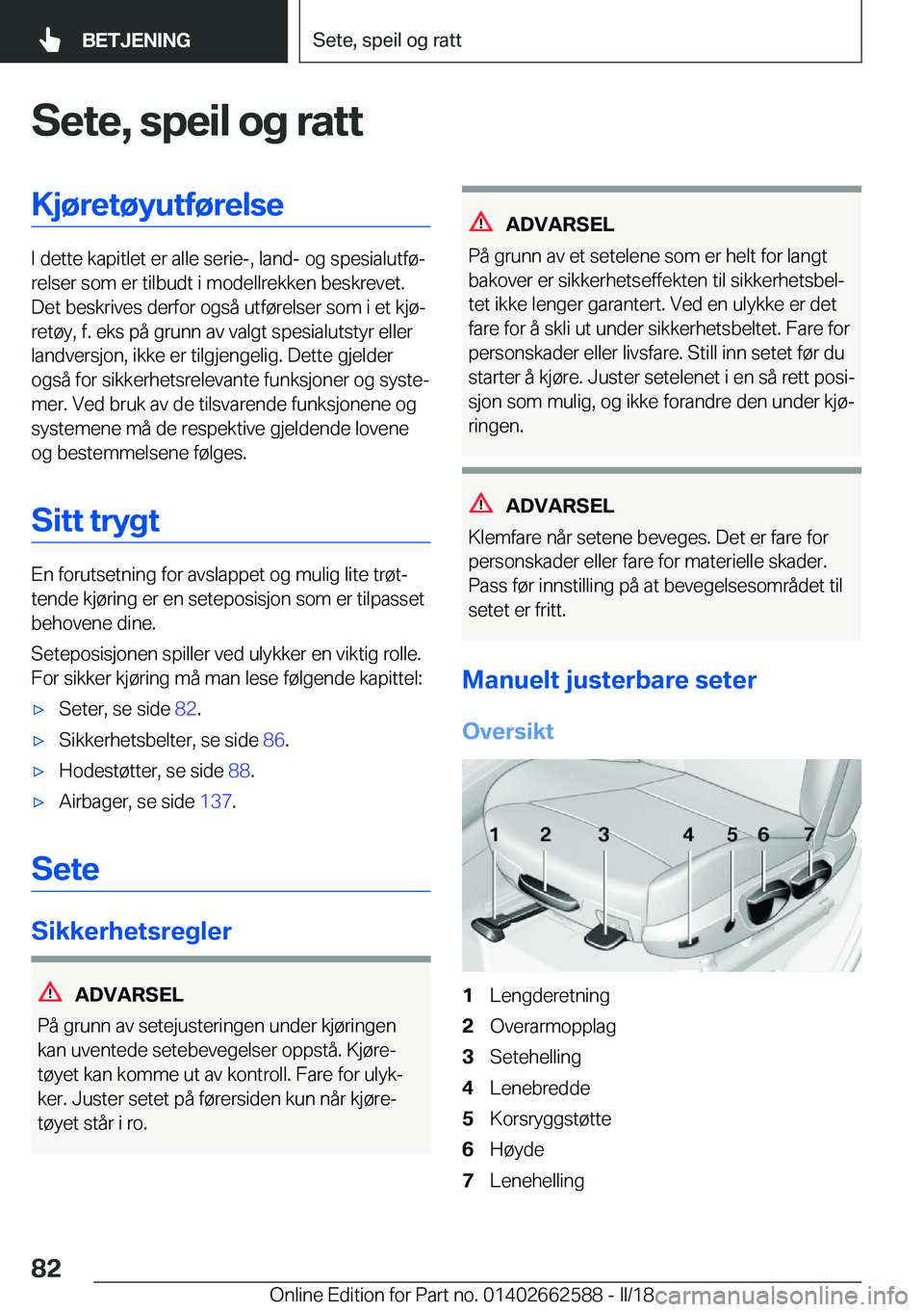 BMW M2 2018  InstruksjonsbØker (in Norwegian) �S�e�t�e�,��s�p�e�i�l��o�g��r�a�t�t�K�j�