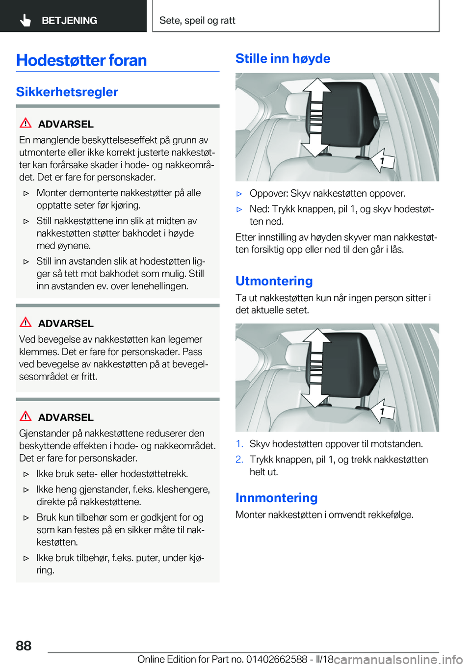 BMW M2 2018  InstruksjonsbØker (in Norwegian) �H�o�d�e�s�t�