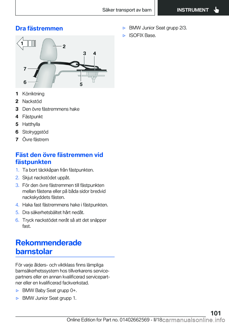 BMW M2 2018  InstruktionsbÖcker (in Swedish) �D�r�a��f�ä�s�t�r�e�m�m�e�n�1�K�