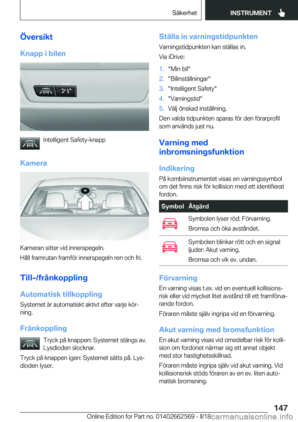 BMW M2 2018  InstruktionsbÖcker (in Swedish) �