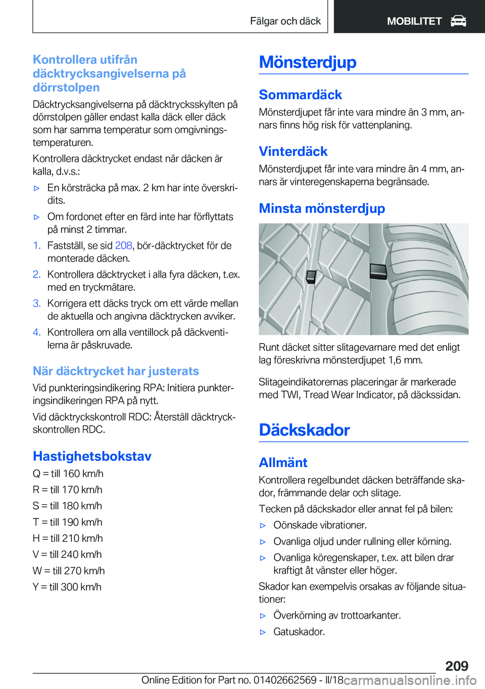 BMW M2 2018  InstruktionsbÖcker (in Swedish) �K�o�n�t�r�o�l�l�e�r�a��u�t�i�f�r�å�n
�d�ä�c�k�t�r�y�c�k�s�a�n�g�i�v�e�l�s�e�r�n�a��p�å
�d�