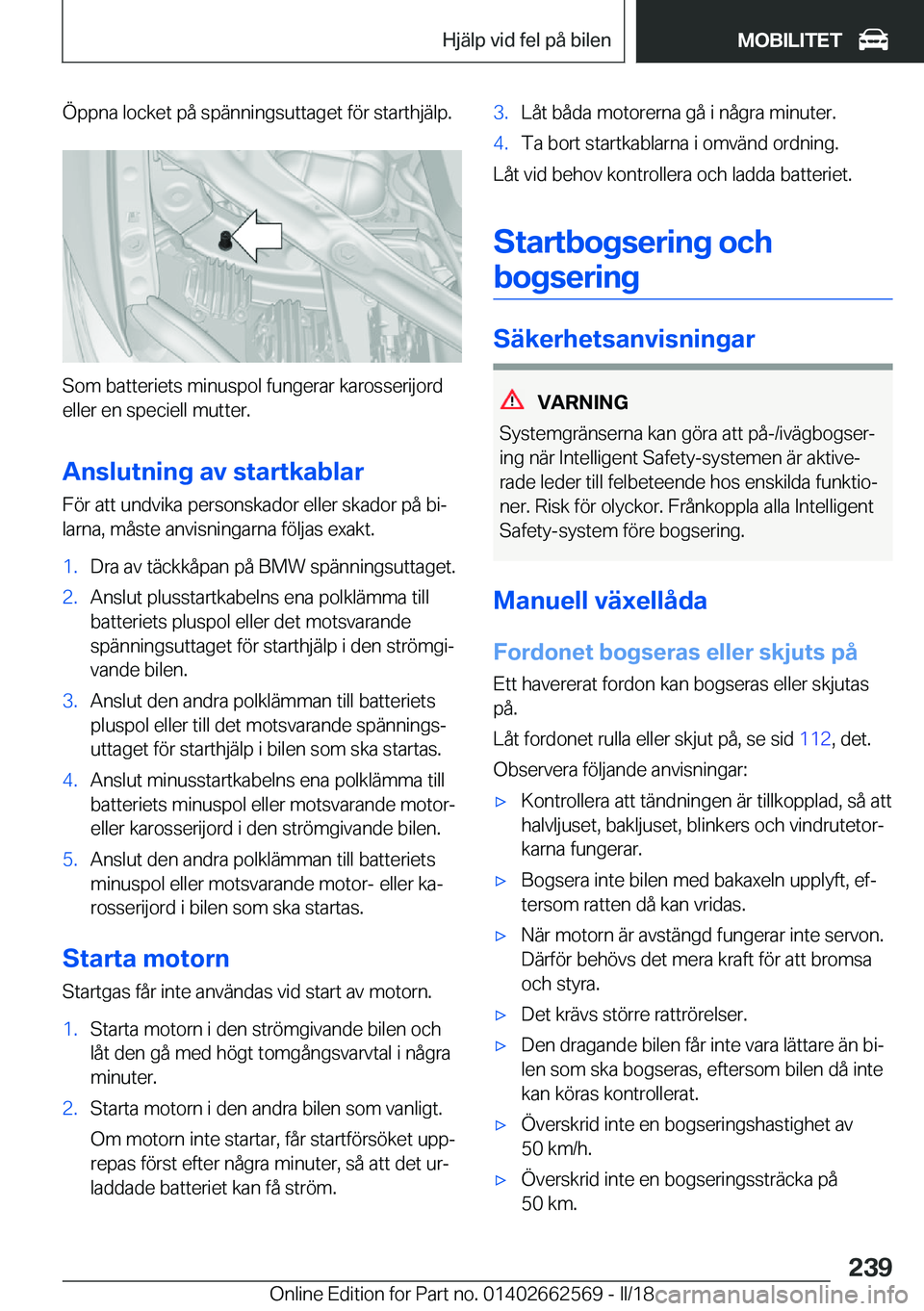 BMW M2 2018  InstruktionsbÖcker (in Swedish) �