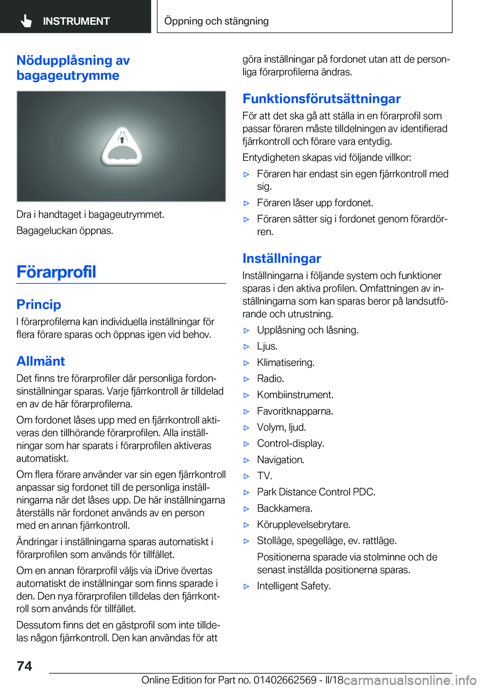 BMW M2 2018  InstruktionsbÖcker (in Swedish) �N�