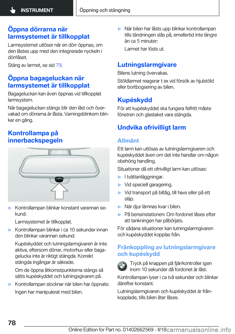 BMW M2 2018  InstruktionsbÖcker (in Swedish) �