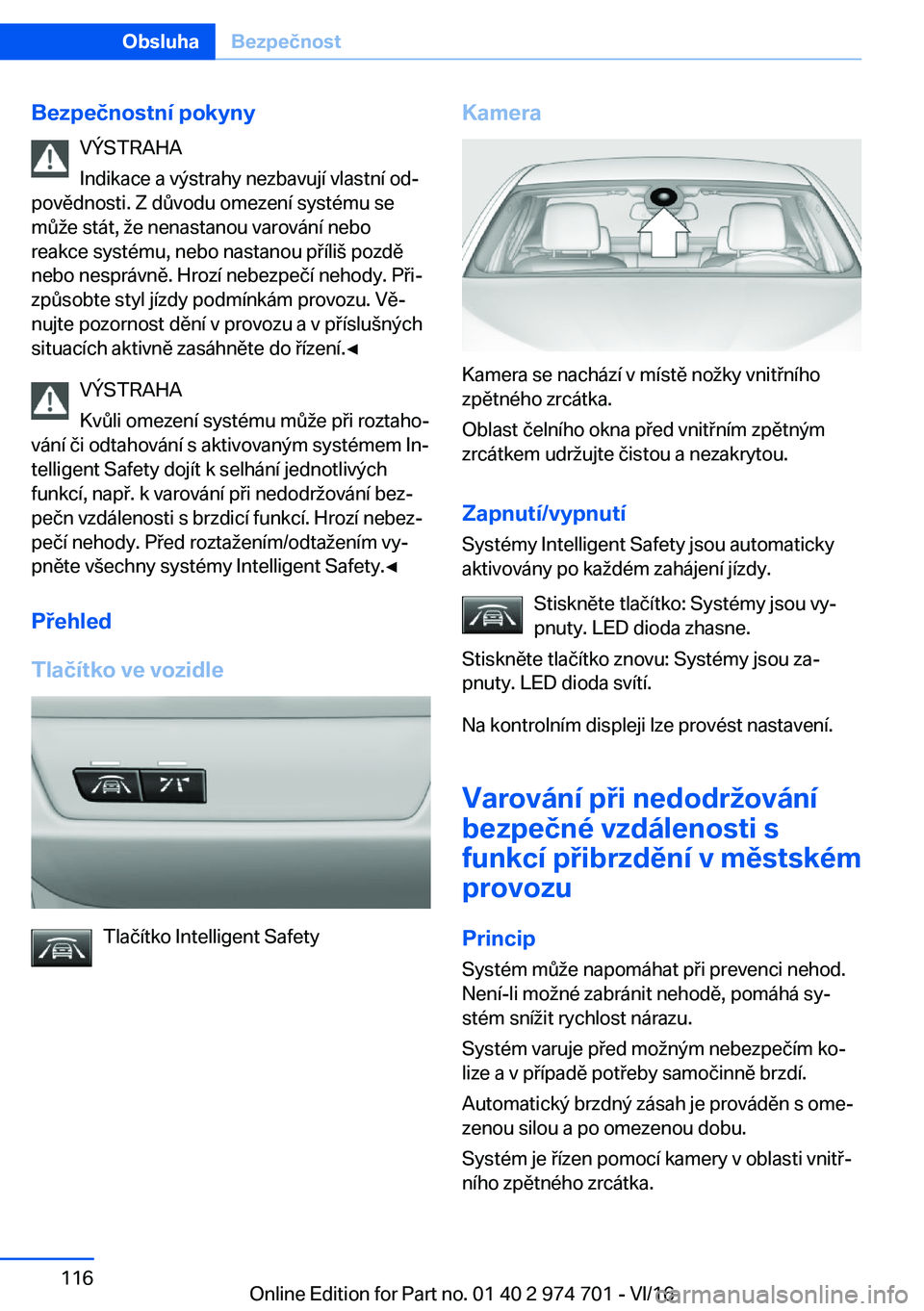 BMW M2 2017  Návod na použití (in Czech) �B�e�z�p�e�č�n�o�s�t�n�