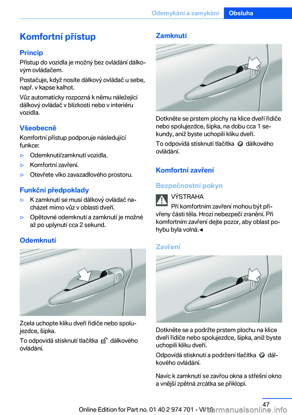 BMW M2 2017  Návod na použití (in Czech) �K�o�m�f�o�r�t�n�