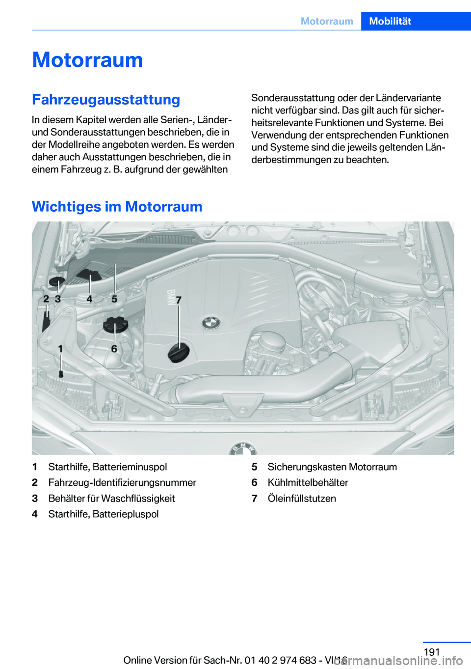 BMW M2 2017  Betriebsanleitungen (in German) �M�o�t�o�r�r�a�u�m�F�a�h�r�z�e�u�g�a�u�s�s�t�a�t�t�u�n�g�I�n� �d�i�e�s�e�m� �K�a�p�i�t�e�l� �w�e�r�d�e�n� �a�l�l�e� �S�e�r�i�e�n�-�,� �L�