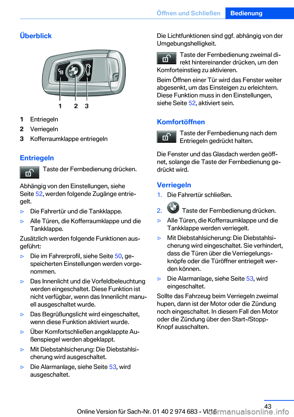 BMW M2 2017  Betriebsanleitungen (in German) �
