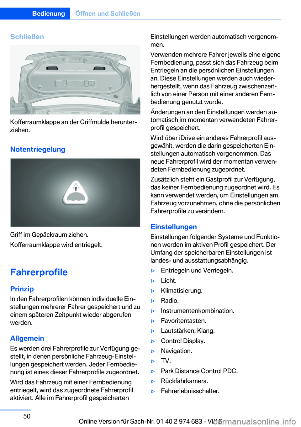 BMW M2 2017  Betriebsanleitungen (in German) �S�c�h�l�i�e�
