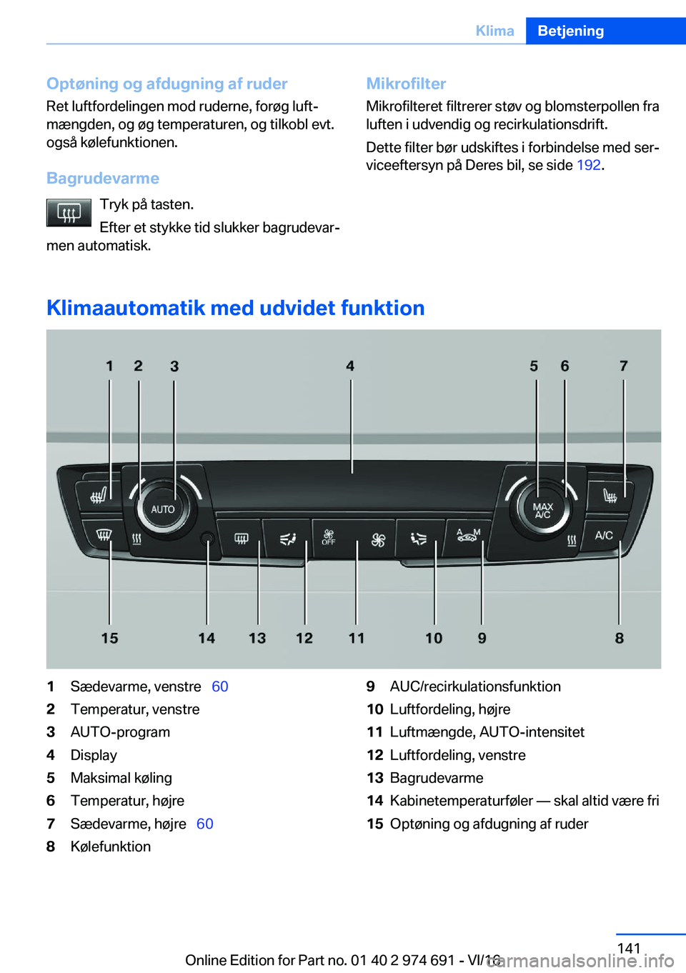 BMW M2 2017  InstruktionsbØger (in Danish) �O�p�t�