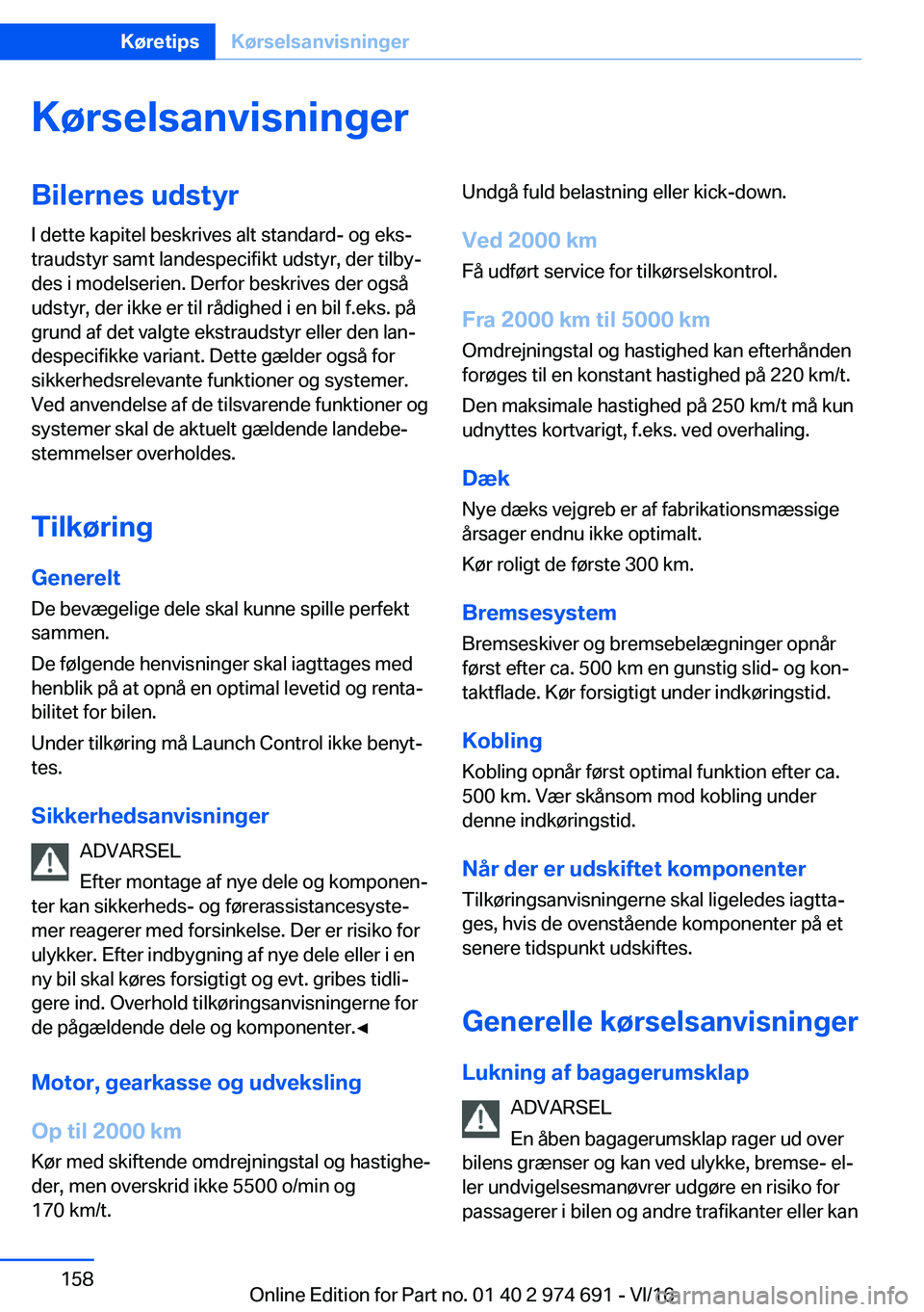 BMW M2 2017  InstruktionsbØger (in Danish) �K�